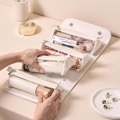 BORSA COSMETICA ARROTOLABILE IN PELLE