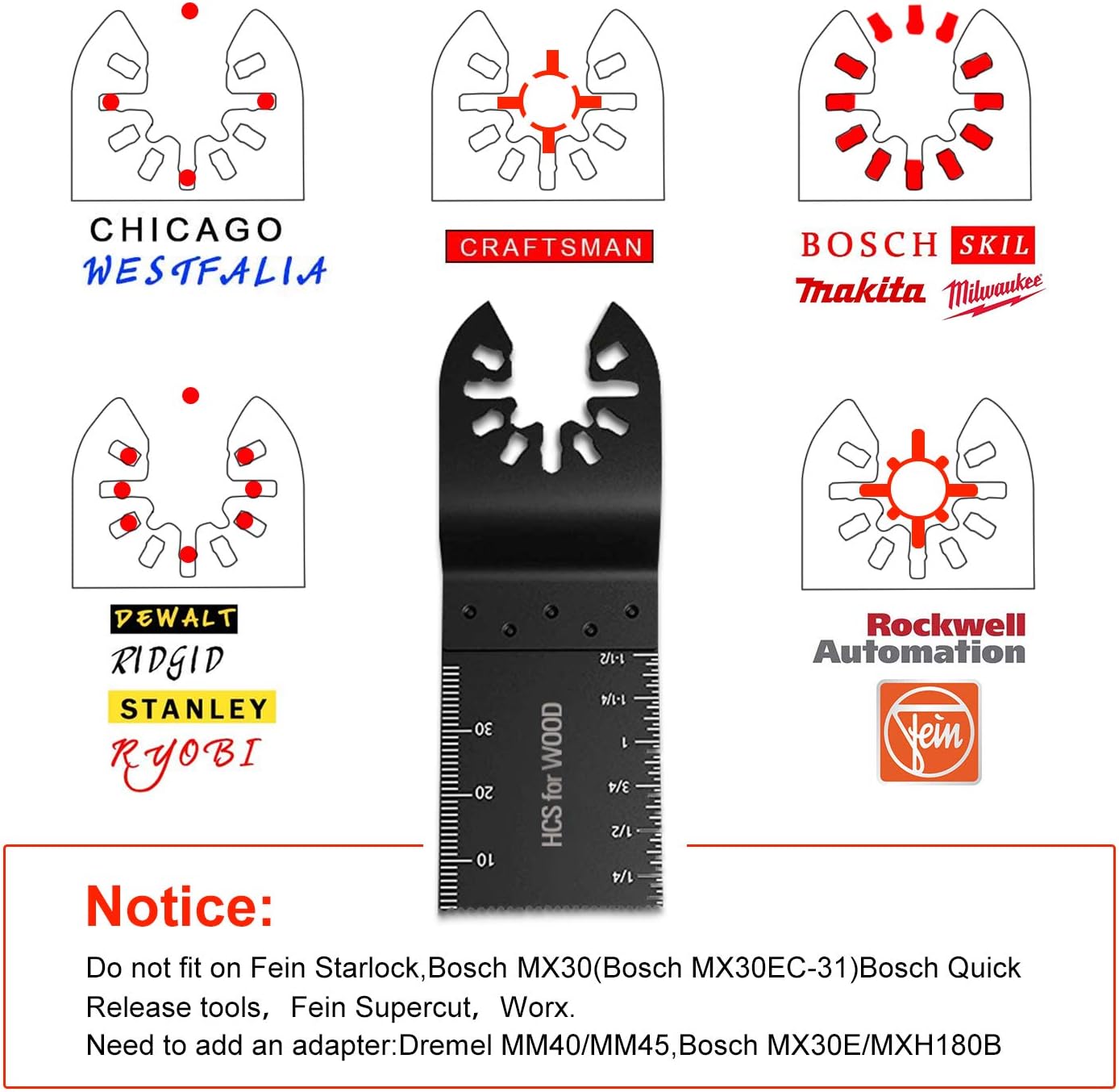 Lama per sega multitool oscillante