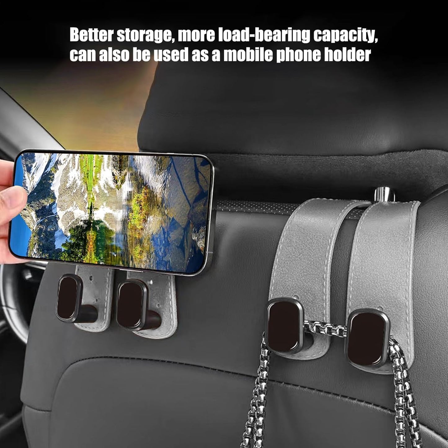 Gancio per sedile posteriore auto