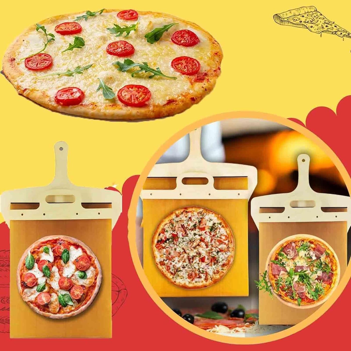 Pala per pizza scorrevole