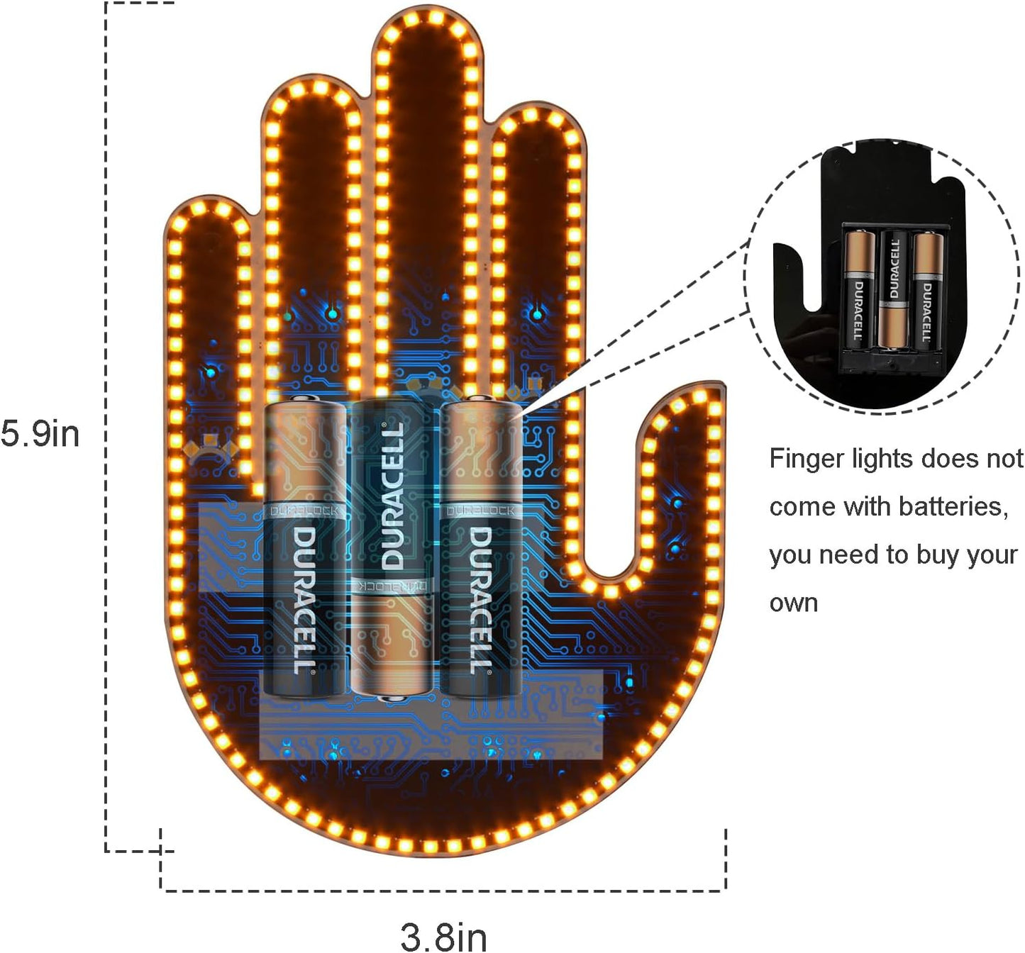 Luce per Auto a Dito con Telecomando
