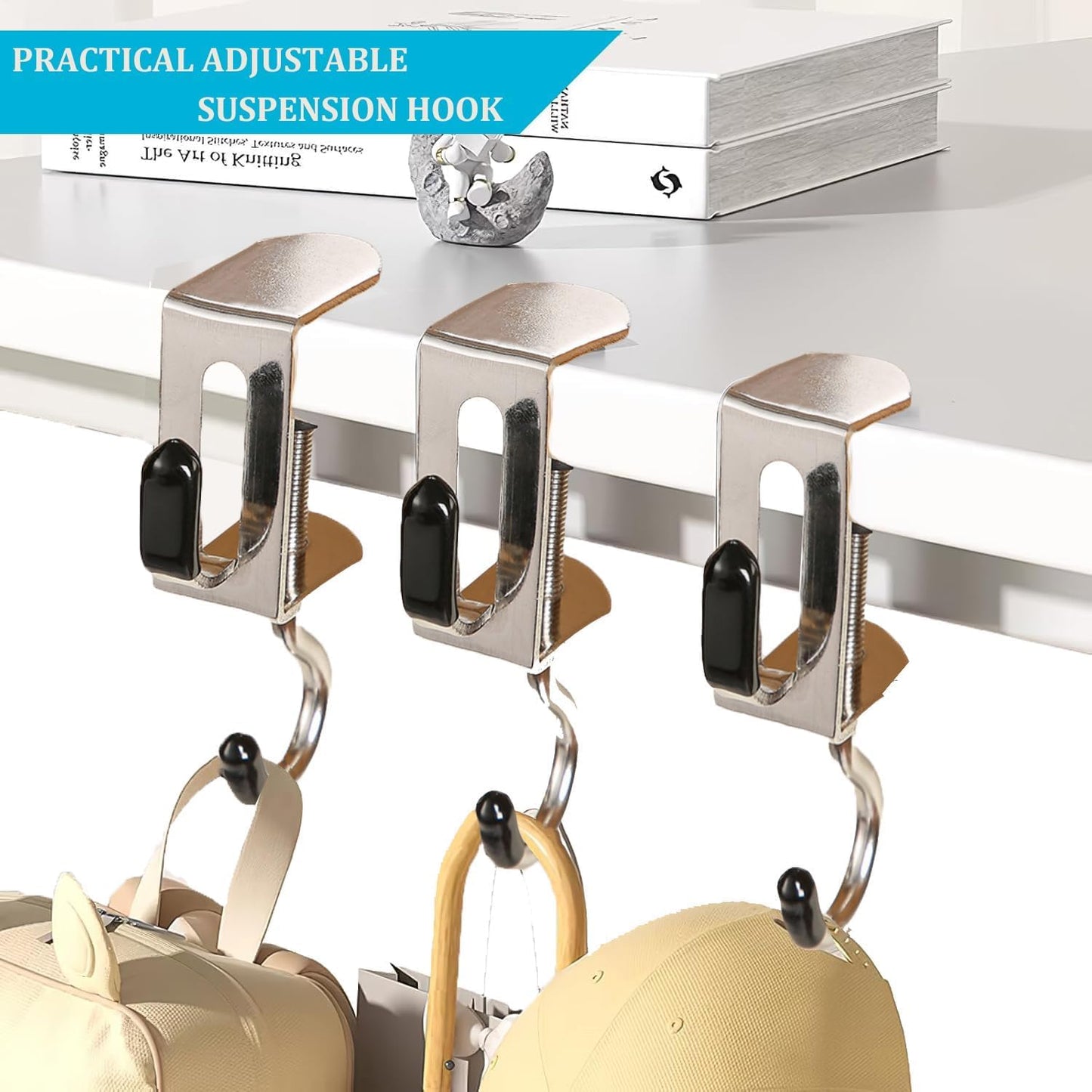 Ganci da scrivania regolabili in metallo per tavolo