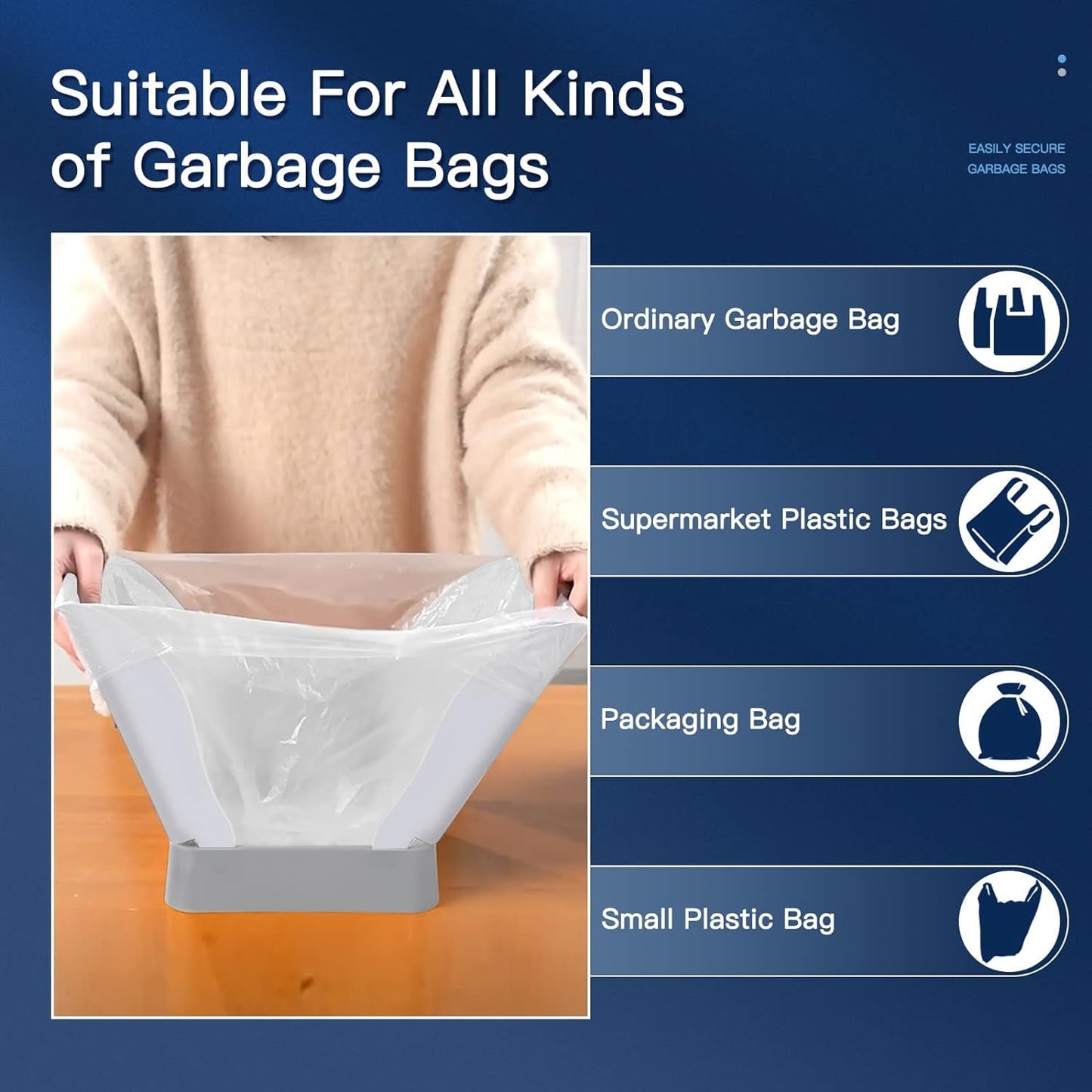 Dustbin regolabile ed estensibile pieghevole