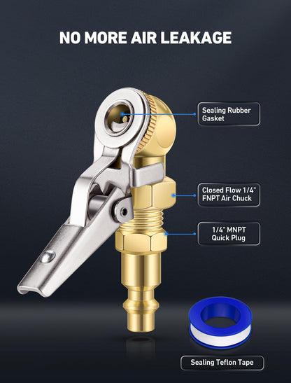 Ugello Gonfiagomme con Bloccaggio a Aria