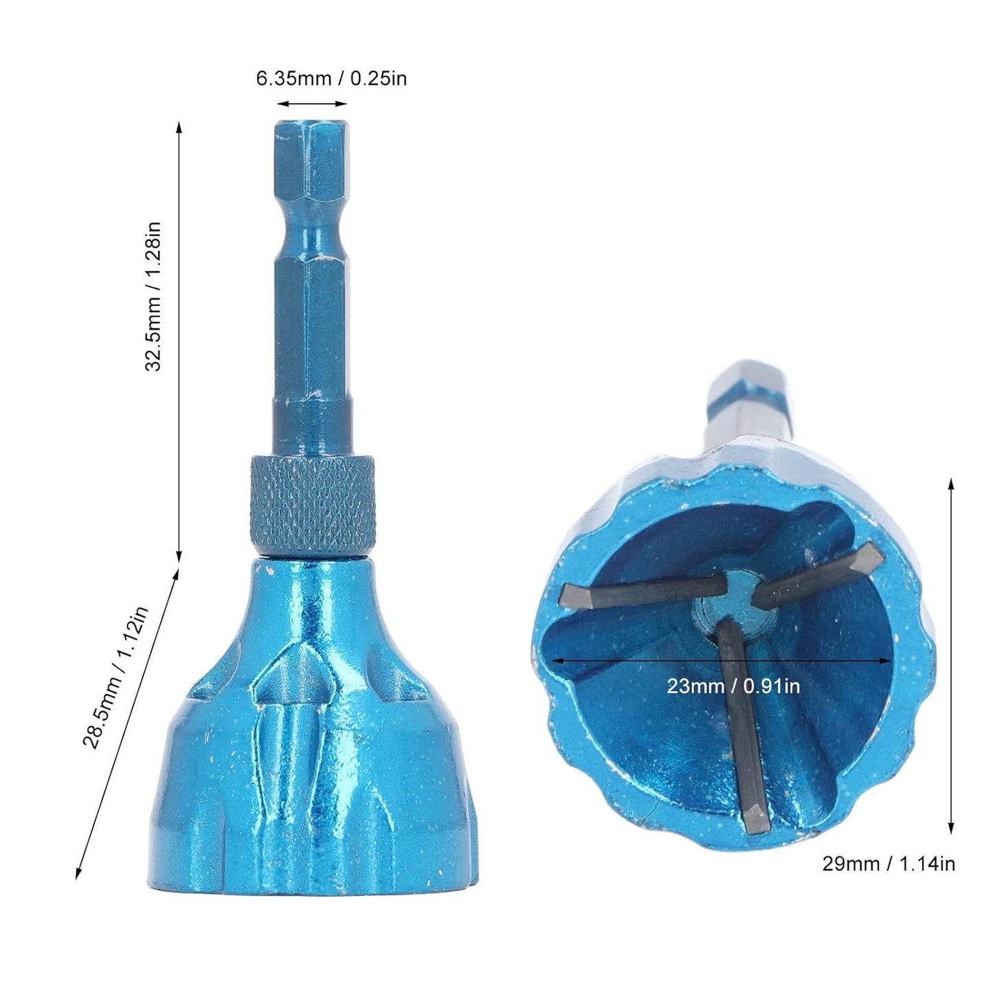 Punta smussatrice a 3 scanalature