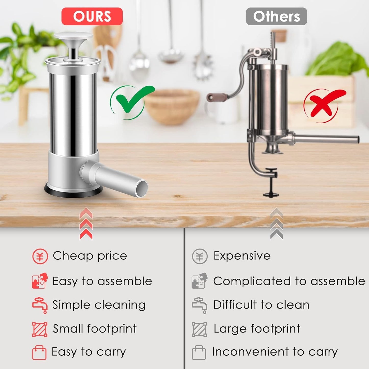 Insaccatrice per salsicce in acciaio inossidabile