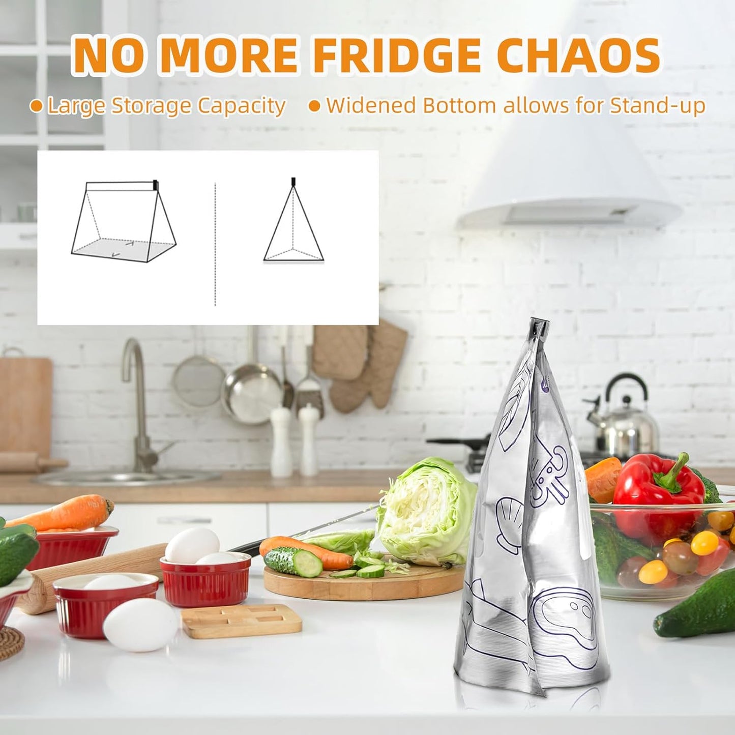 Sacchetti di conservazione riutilizzabili in alluminio sigillabili 🥦