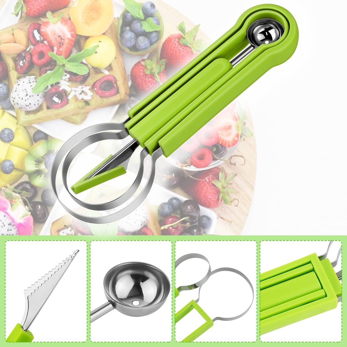 4 in 1 utensili per intagliare la frutta