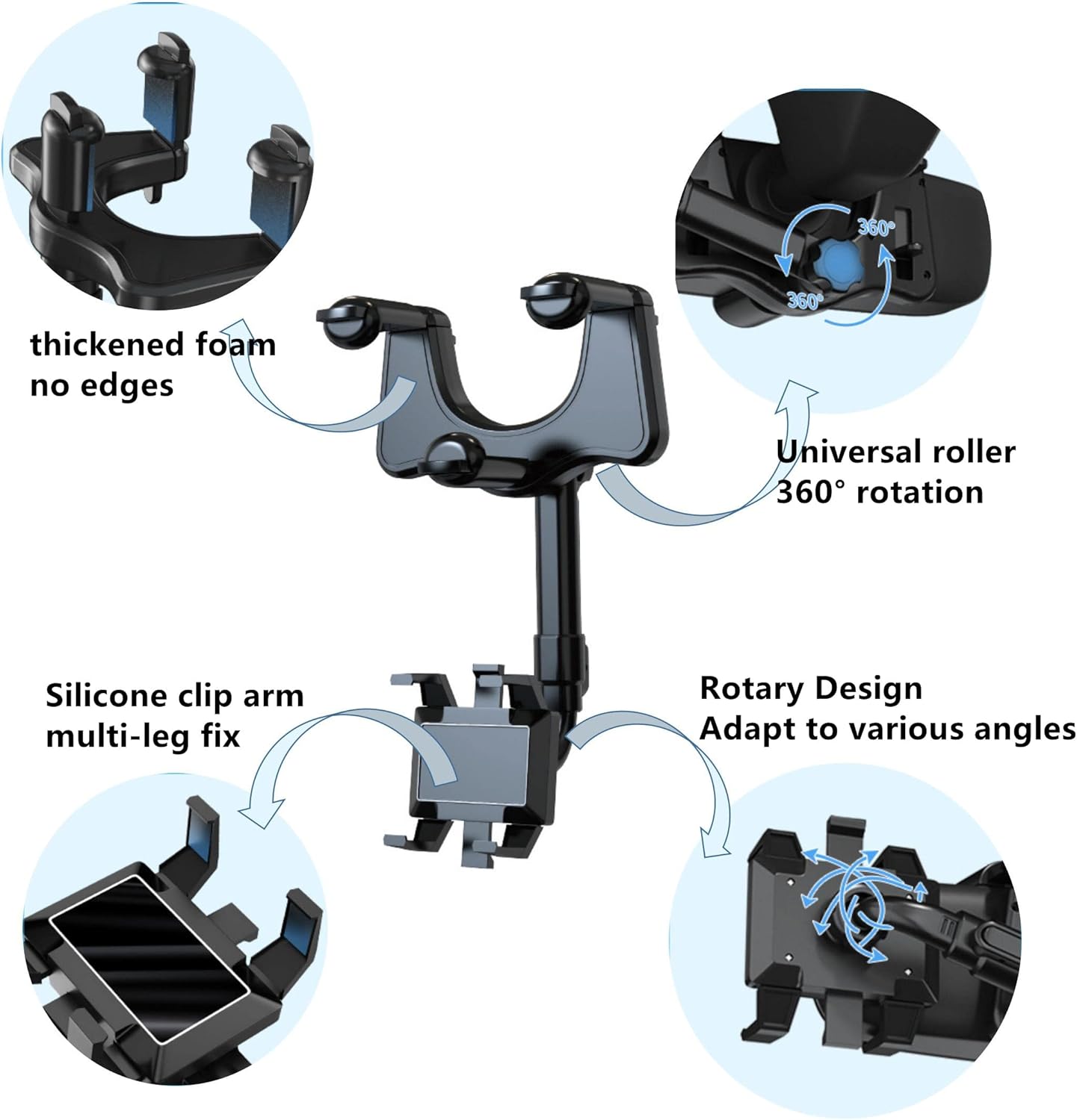 Supporto per telefono da auto girevole