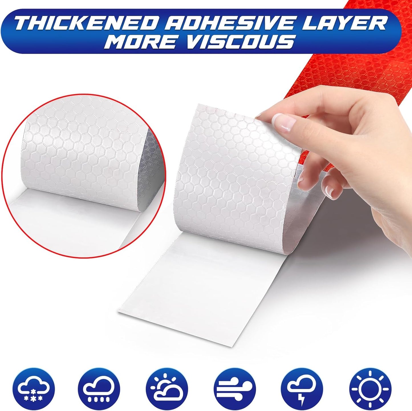 Adesivi riflettenti rossi e bianchi