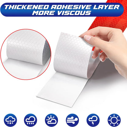 Adesivi riflettenti rossi e bianchi