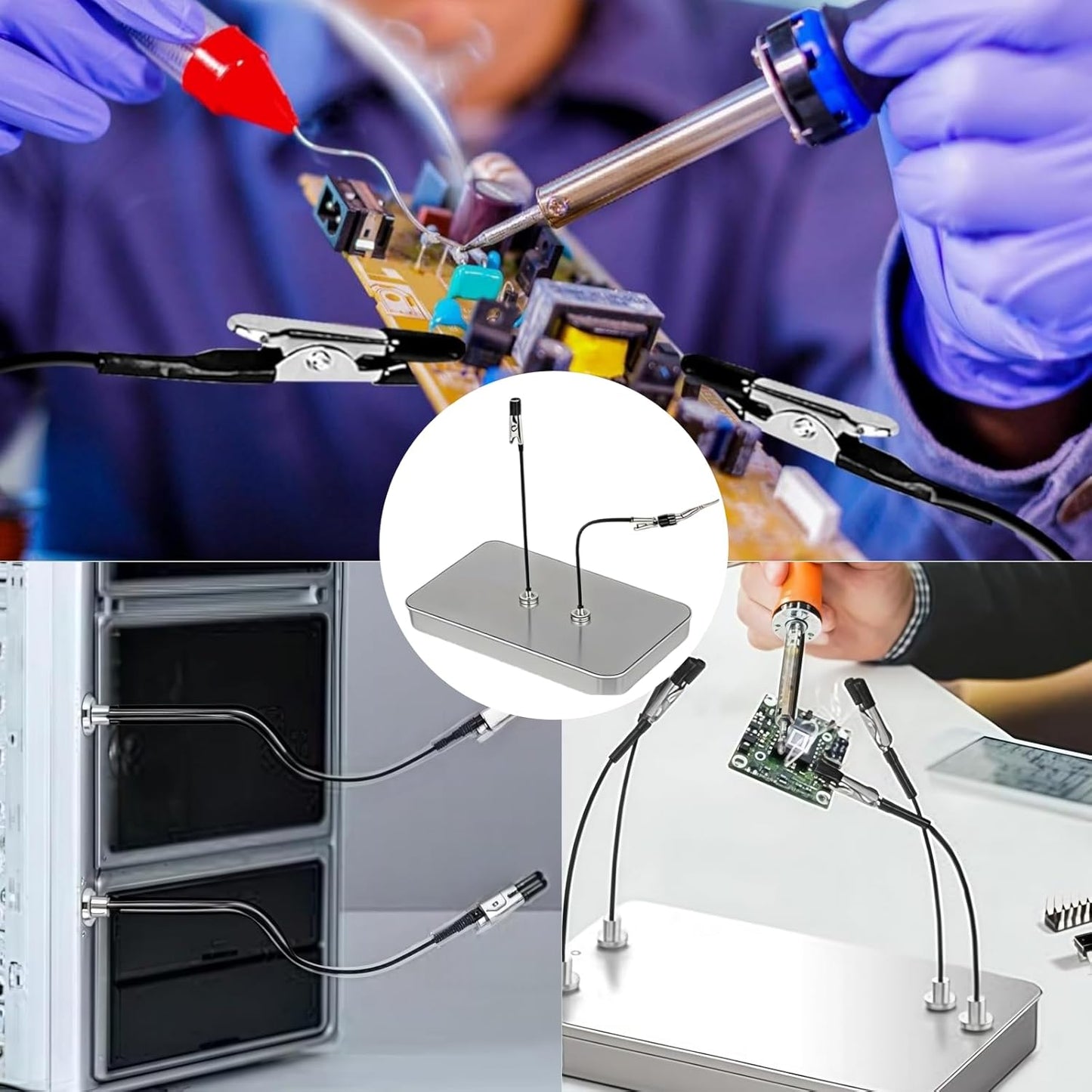 Clip flessibile per saldatura magnetica