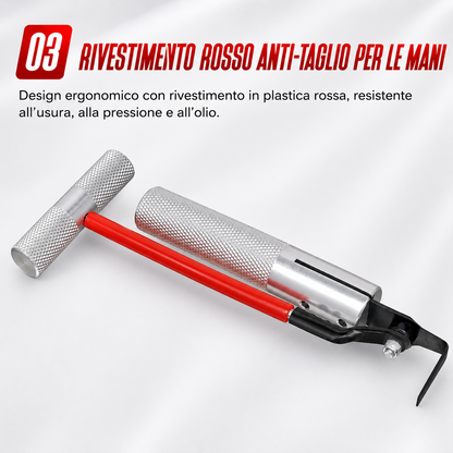 Strumento per smontaggio e montaggio del parabrezza auto