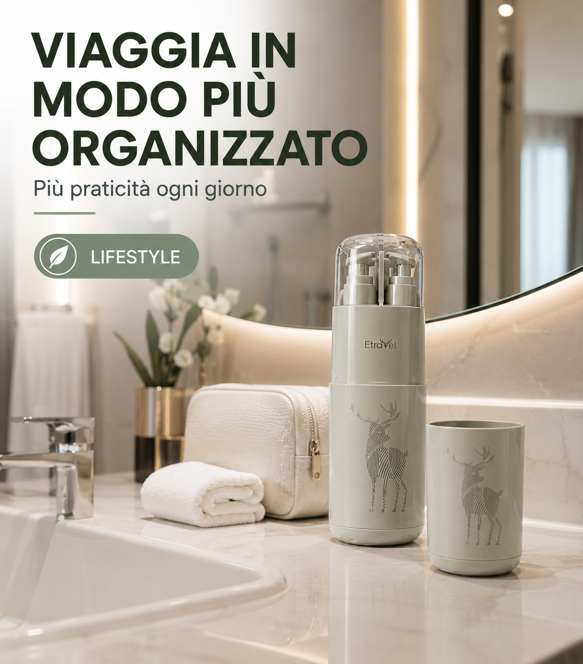 Kit Igiene Personale da Viaggio 8 in 1.