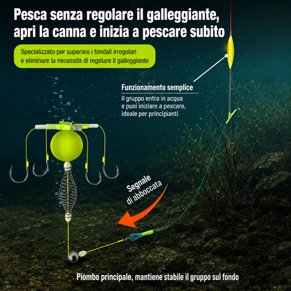 Montatura da pesca con pasturatore a molla🐠