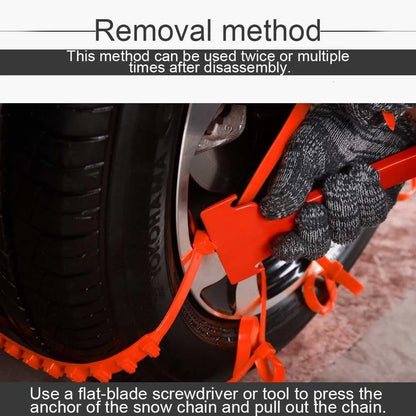 10 pezzi di cintura di emergenza antislittamento per auto