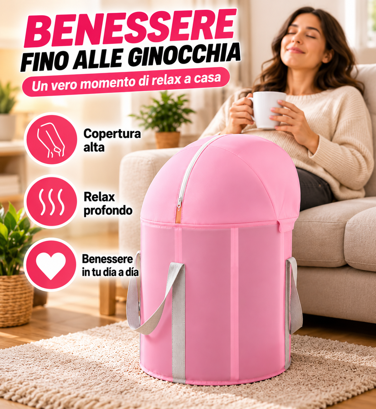 Pediluvio Pieghevole con Copertura Fino alle Ginocchia 🦶