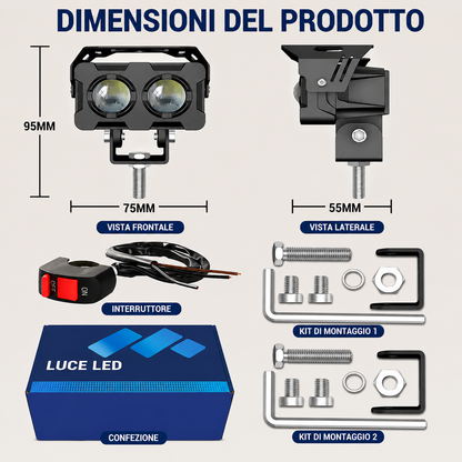 Faro LED Supplementare a Doppia Lente