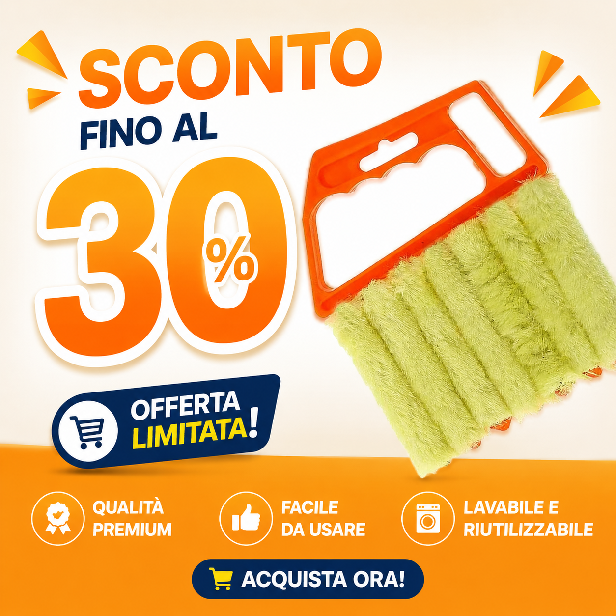 Spazzola Pulisci Tapparelle a 7 Dita