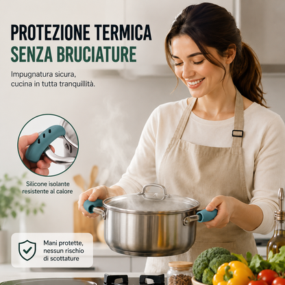 Maniglie in silicone antiscivolo e antiscottatura
