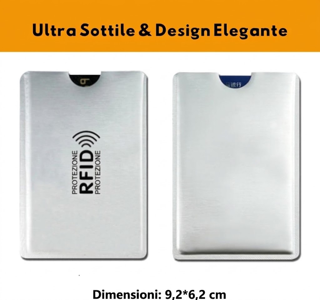 Carta Protettiva RFID & NFC – Protezione 13,56 MHz per Carte di Credito