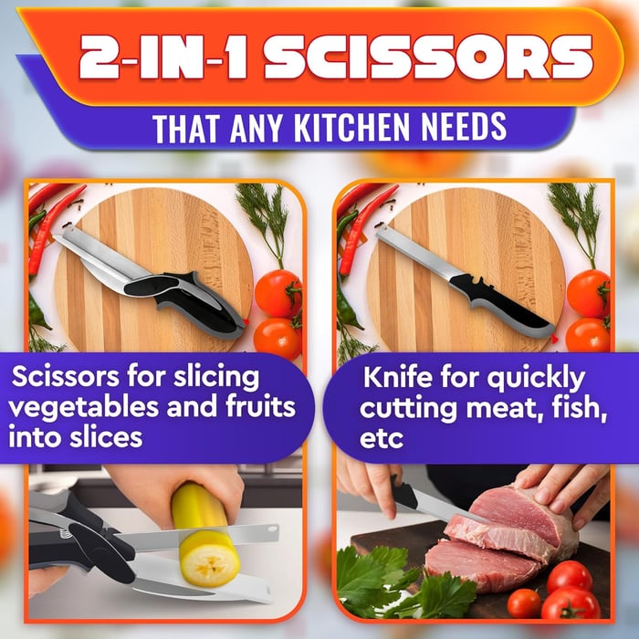 Forbici Da Cucina 2 in 1 Per Alimenti✂️