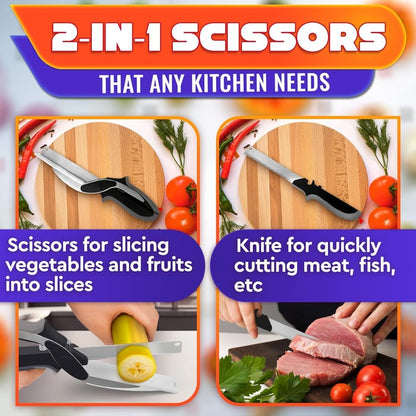 Forbici Da Cucina 2 in 1 Per Alimenti✂️