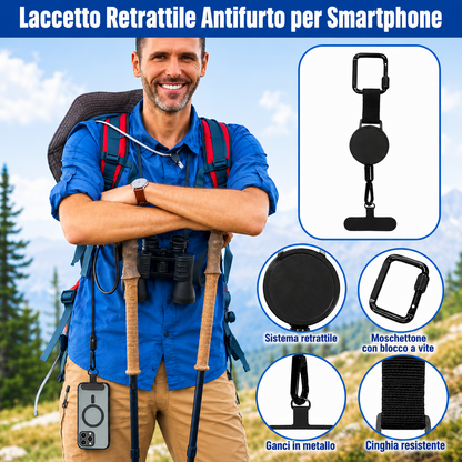 Laccetto Antifurto Retrattile per Smartphone 🔒
