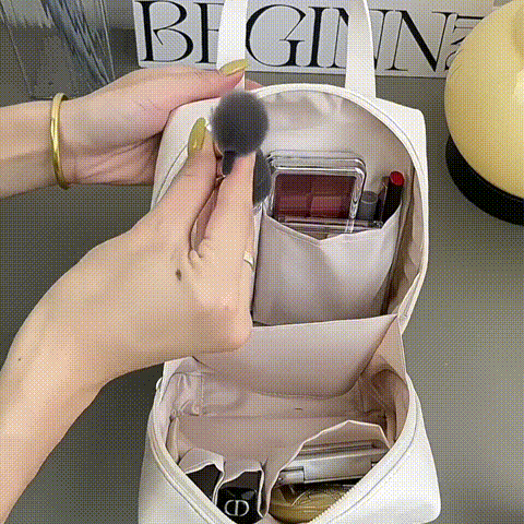Borsa cosmetica portatile ad alta capacità
