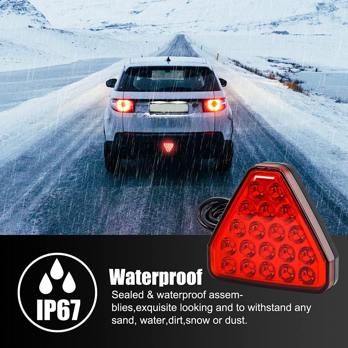 Luce Freno Posteriore Triangolare per Auto