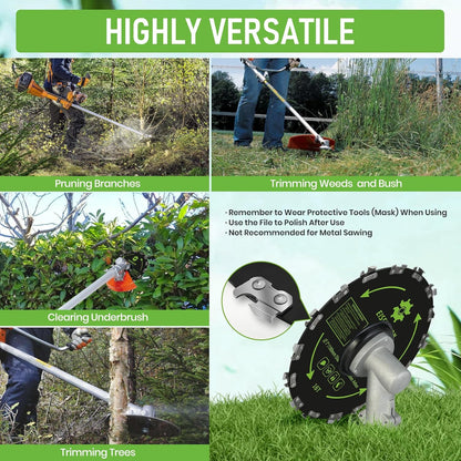 Lama per decespugliatore tipo motosega