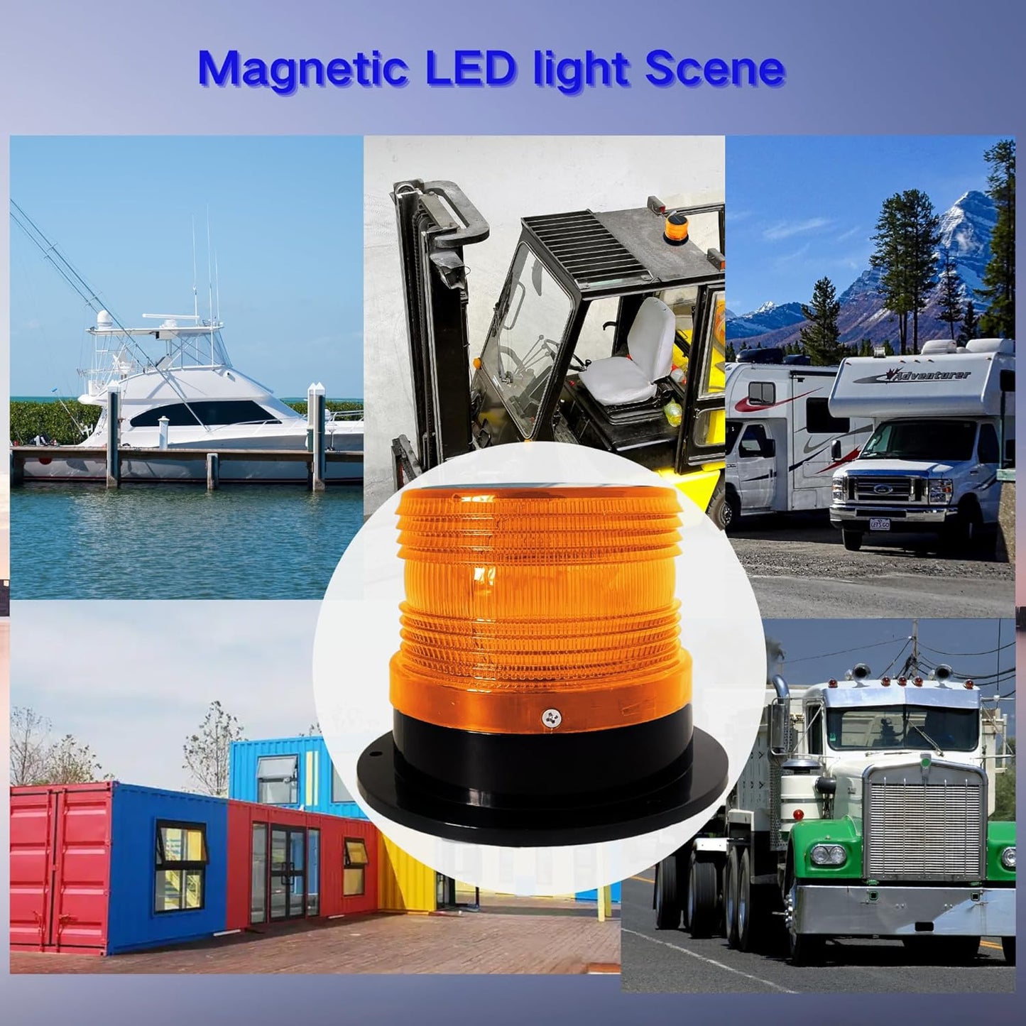 Luce di avvertimento magnetica solare