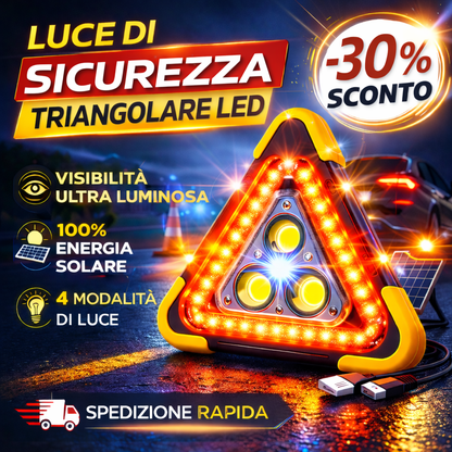 Luce di emergenza solare a triangolo