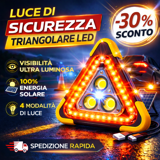 Luce di emergenza solare a triangolo