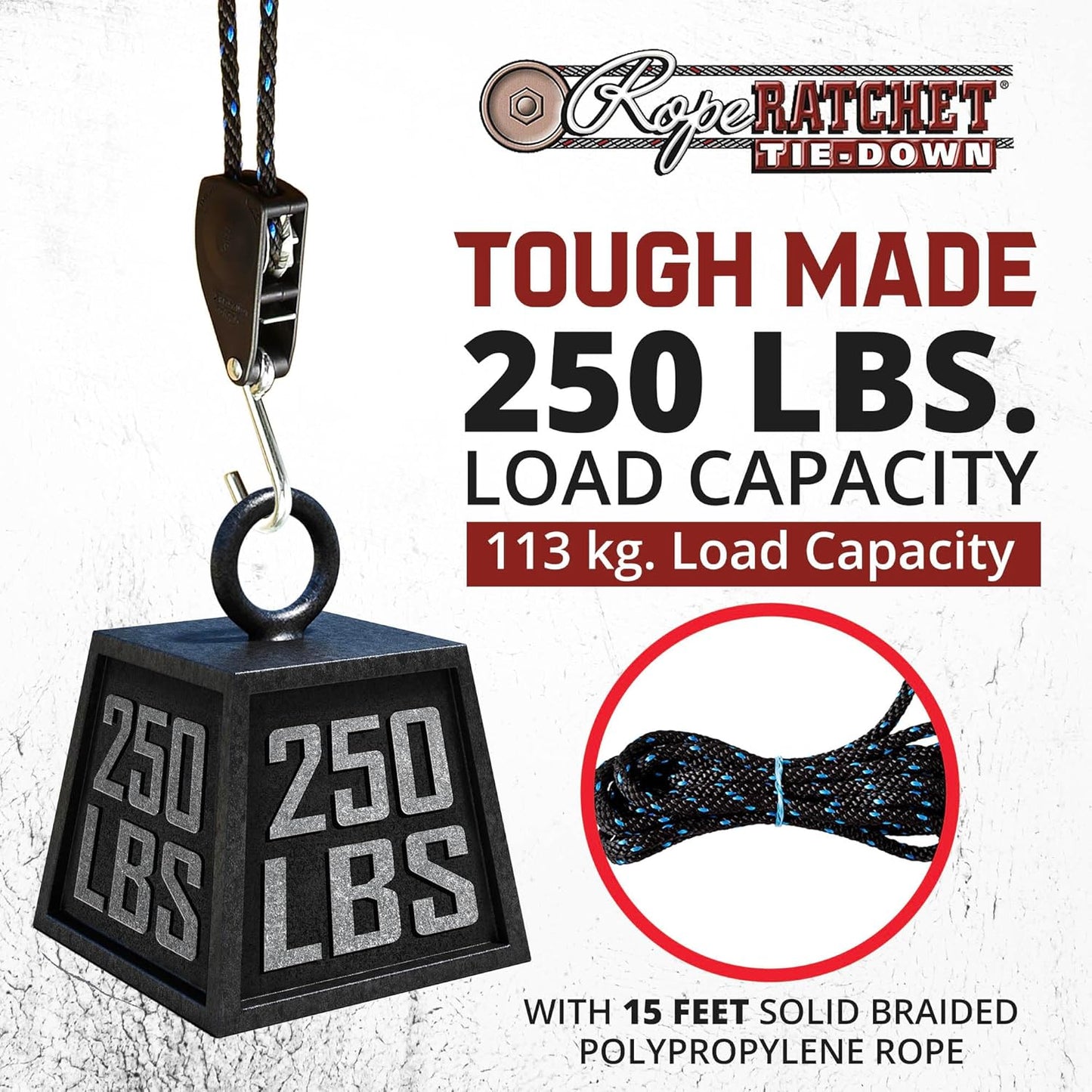 Carrucola a cricchetto con fune