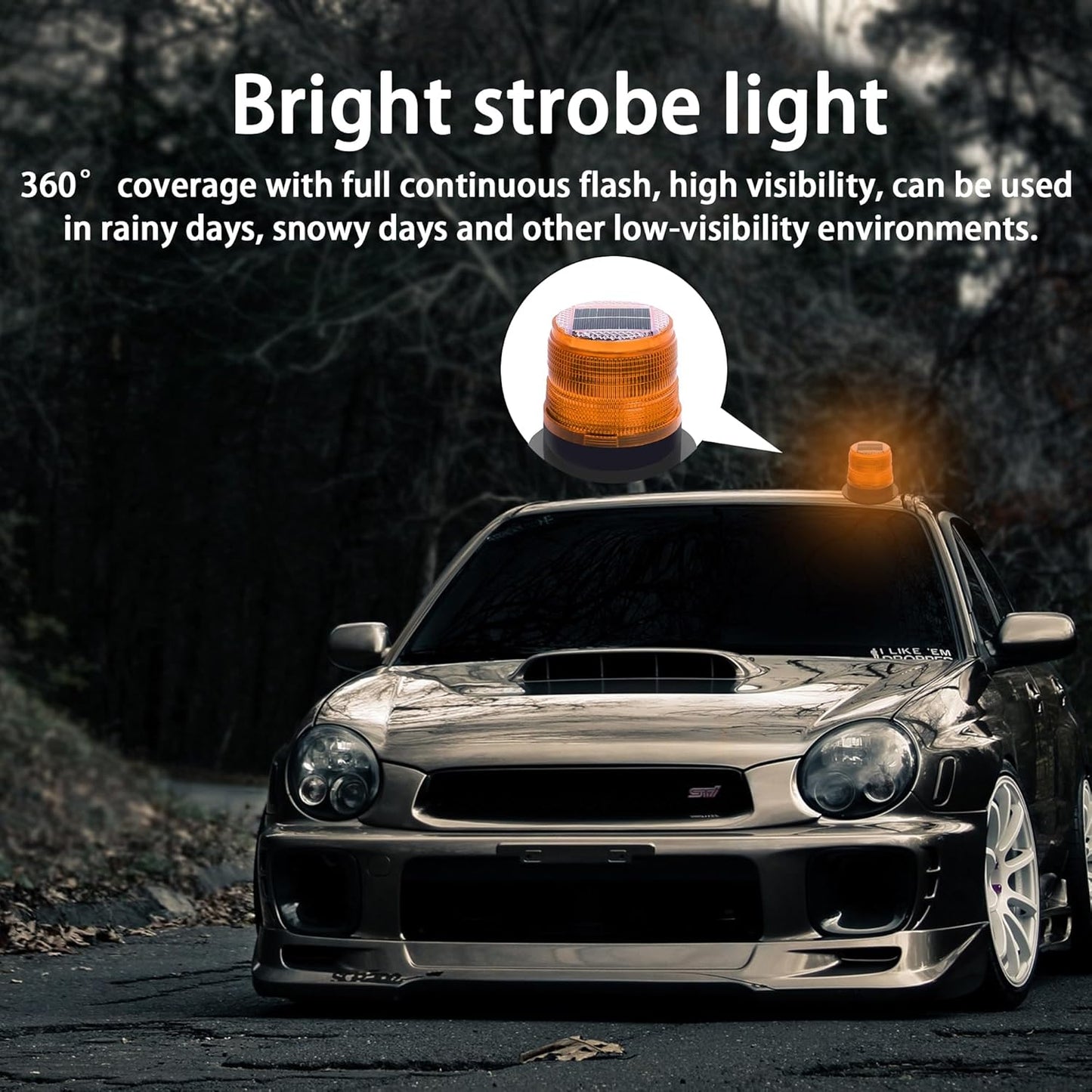 Luce di avvertimento magnetica solare