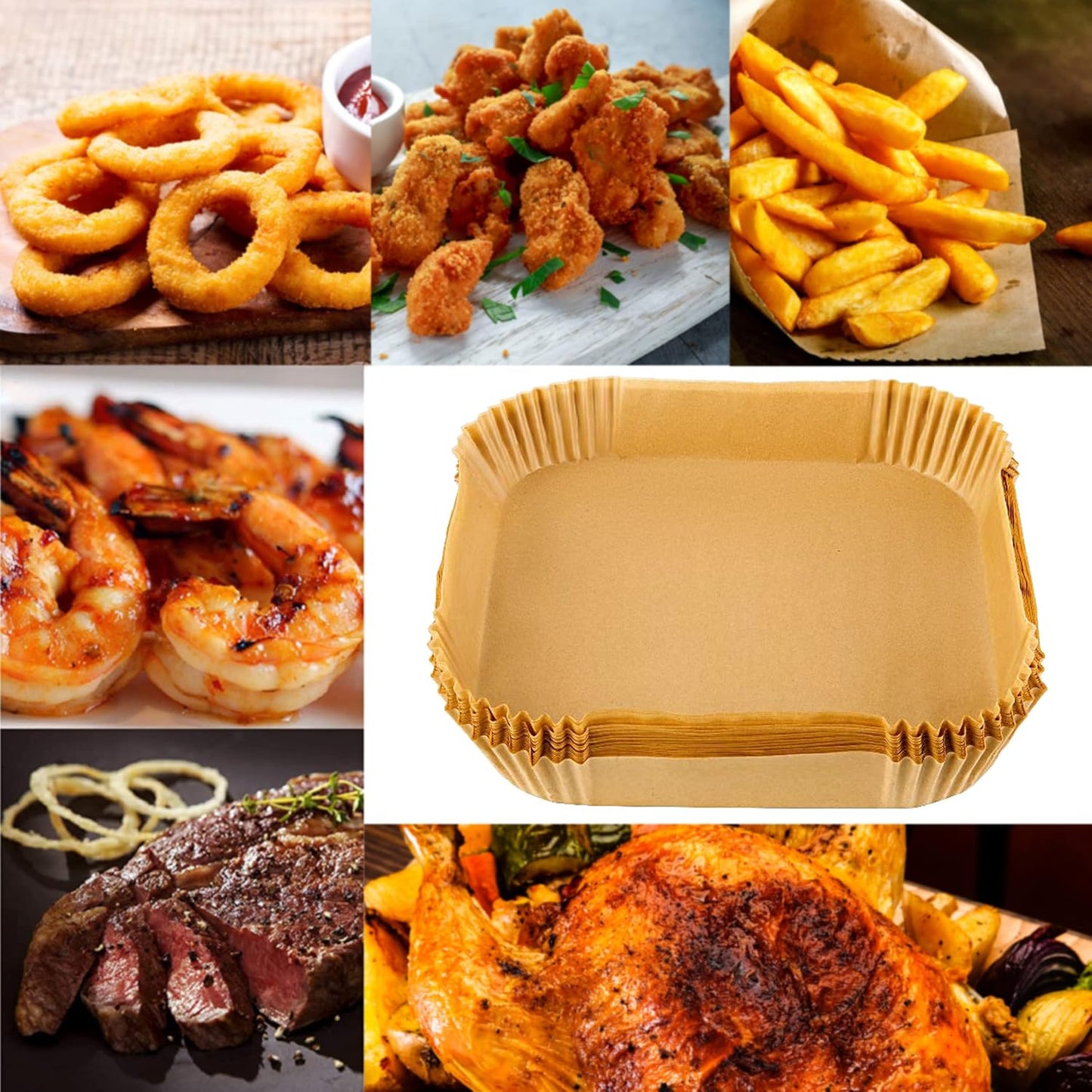 OFFERTA ESCLUSIVA | 100 PEZZI CARTA FORNO PER FRIGGITRICE AD ARIA