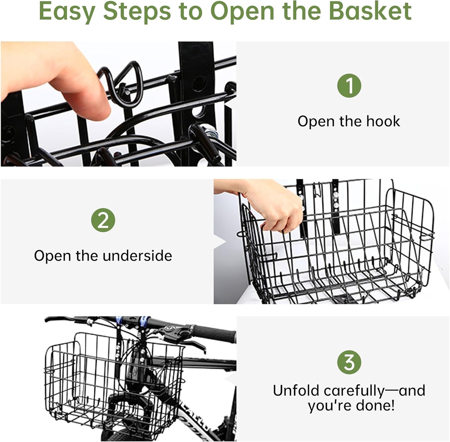 Cestino pieghevole per bicicletta