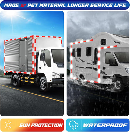 Adesivi riflettenti rossi e bianchi