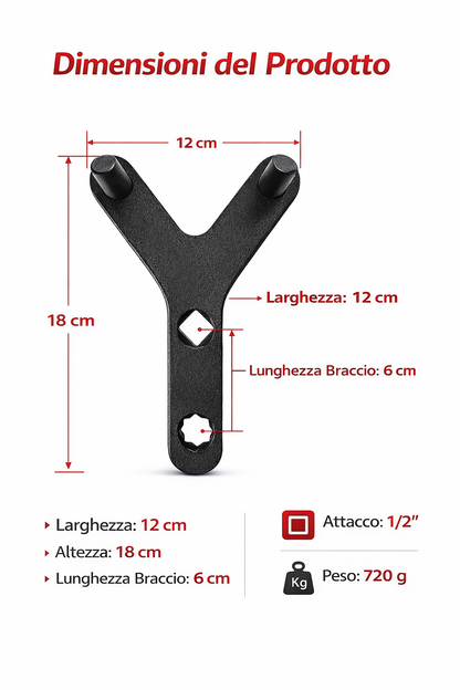 Strumento per smontaggio braccio e giunto auto