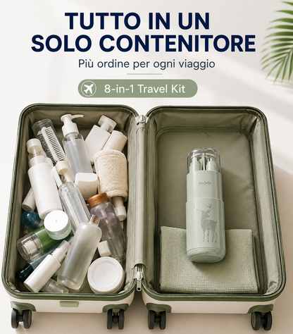 Kit Igiene Personale da Viaggio 8 in 1.