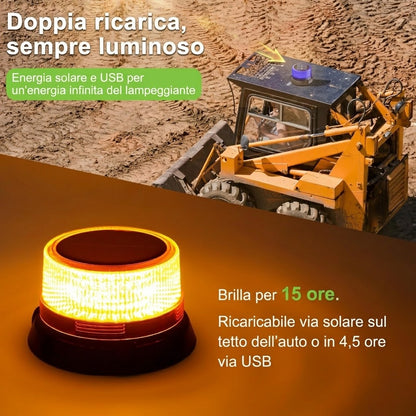 ⚡Luce di Emergenza Solare Magnetica per Veicoli