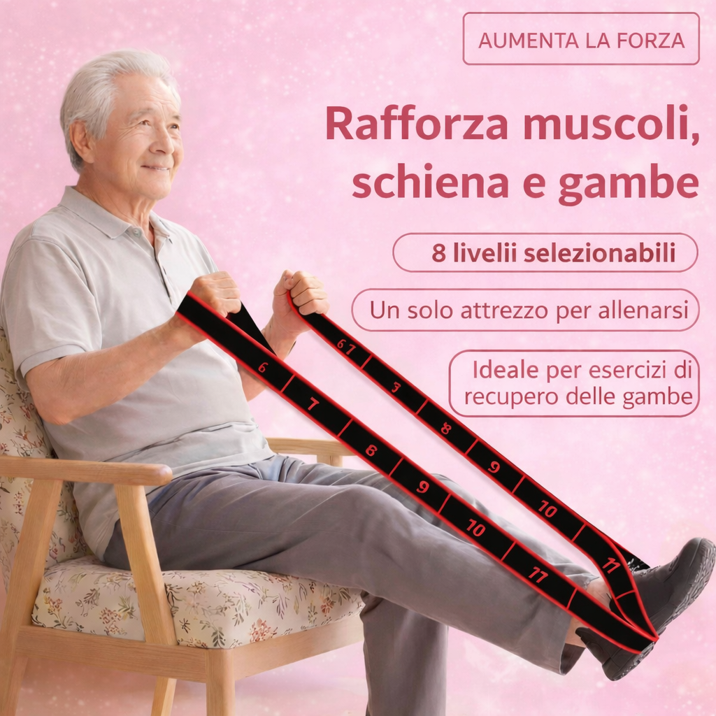 Fascia di resistenza elastica a 8 anelli