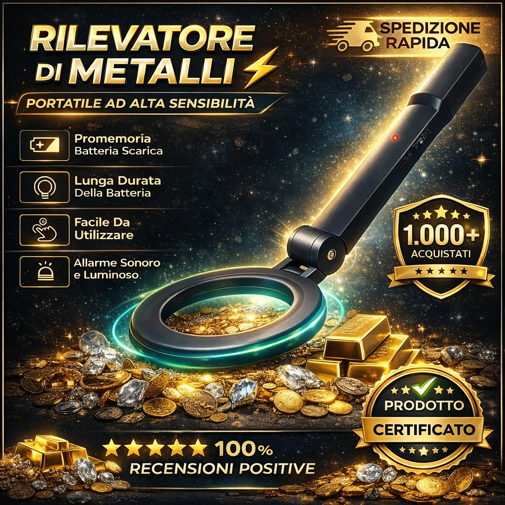 🔍 Metal detector portatile ad alta sensibilità