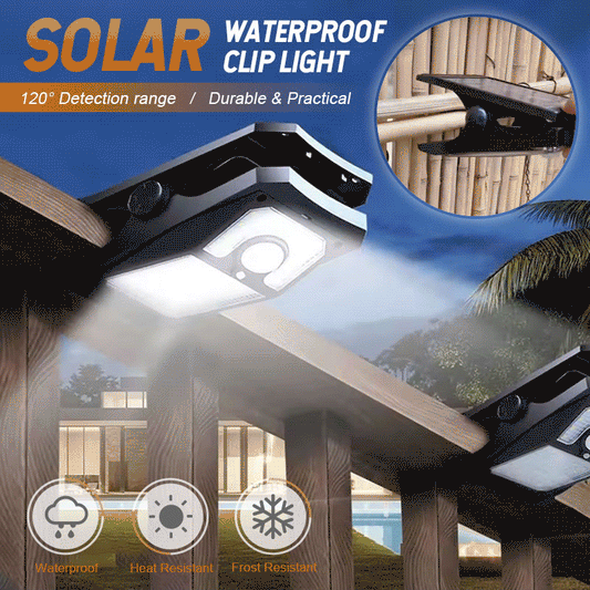 Luce con Clip Impermeabile - Alimentata a Energia Solare