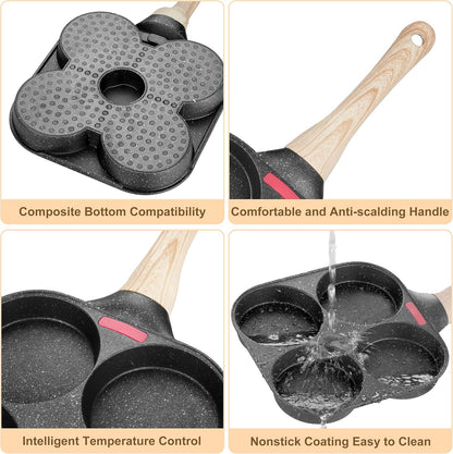 Teglia antiaderente per frittate a 4 fori