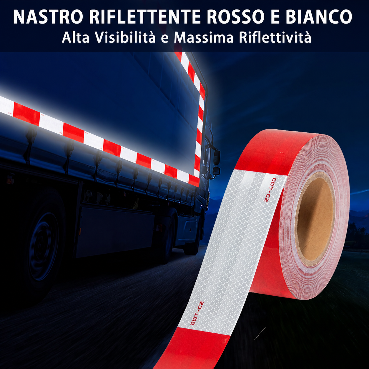 Nastro Riflettente Adesivo per Veicoli 🚛