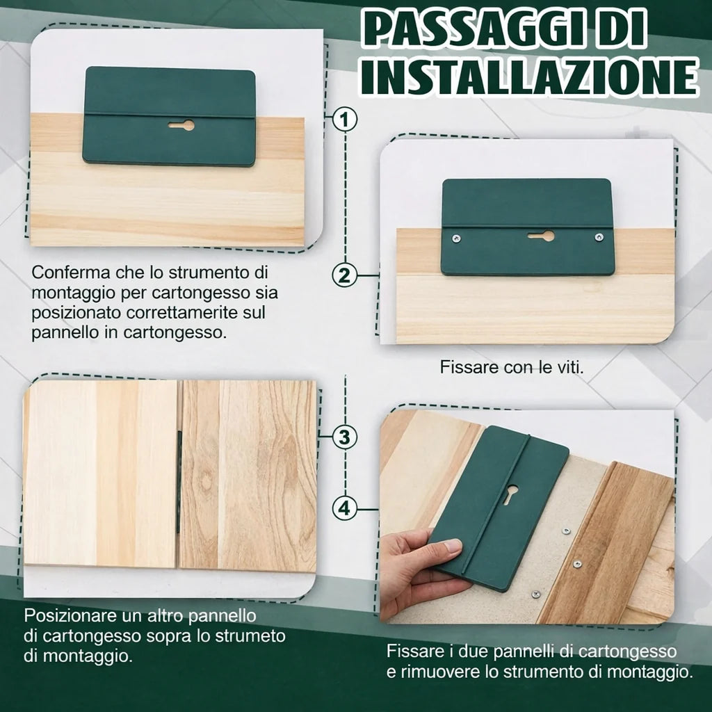 Strumento di montaggio per cartongesso - Montaggio in pochi secondi