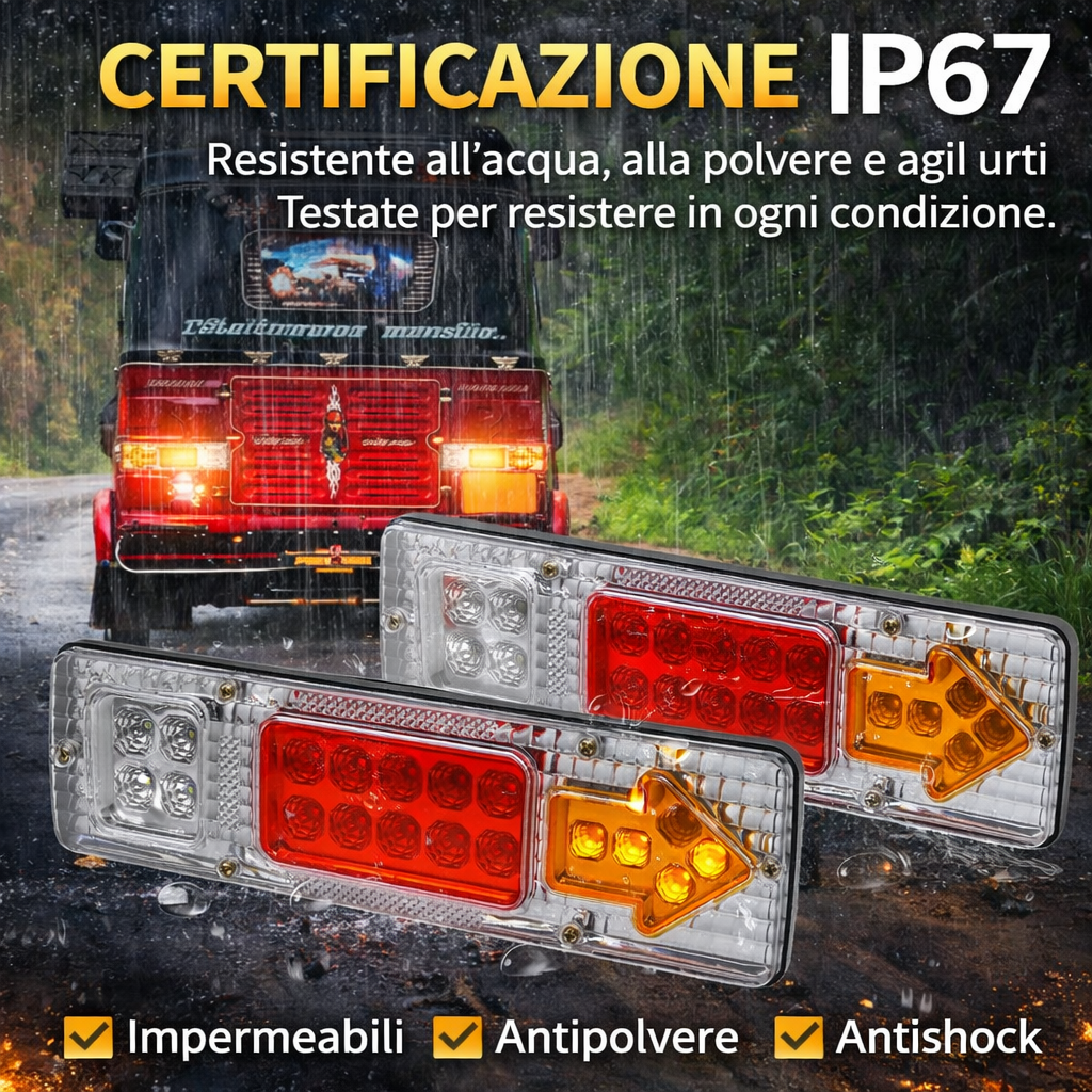 Fanale posteriore multiuso per camion a LED