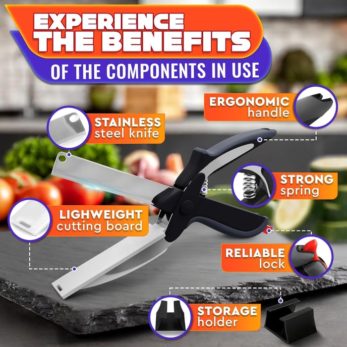 Forbici Da Cucina 2 in 1 Per Alimenti✂️